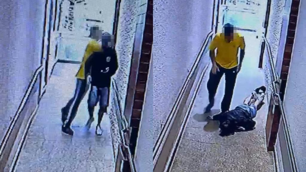 COVARDIA: Trabalhador é agredido com cotovelada na cara em Itapema