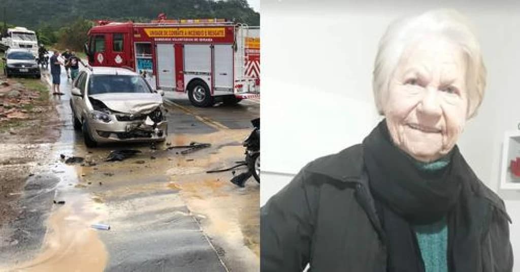 Após ir ao enterro de enteado, idosa morre em grave acidente na SC-491