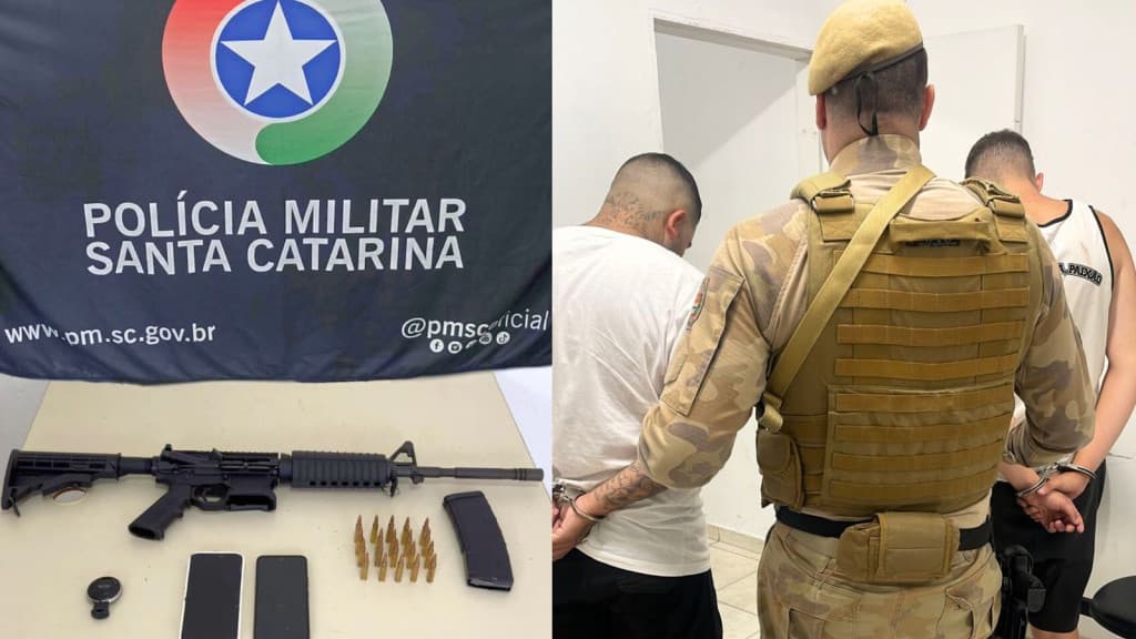 PMSC tira fuzil das mãos de facção catarinense, em Palhoça