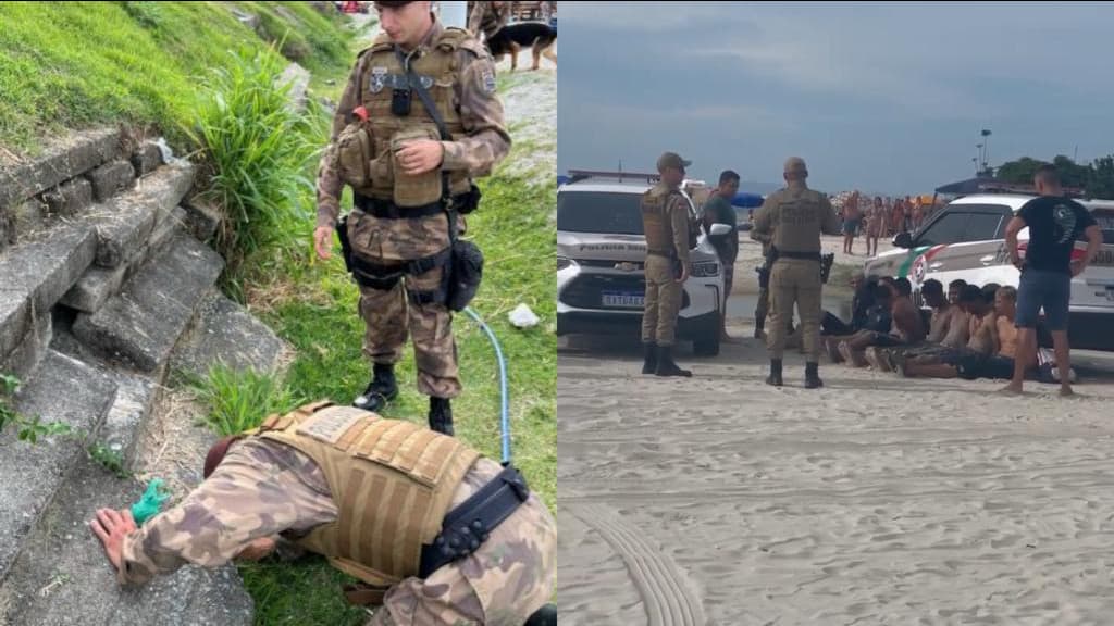 Camburão cheio: PMSC prende 10 traficantes e faz “a limpa” em praia de Florianópolis