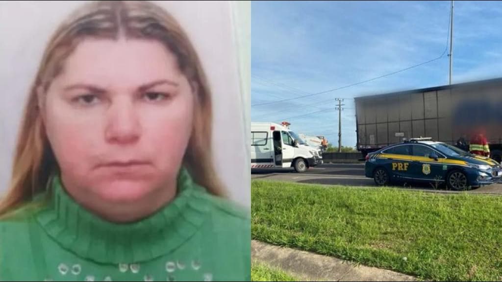 Identificada mulher que morreu atropelada por carreta na BR-101