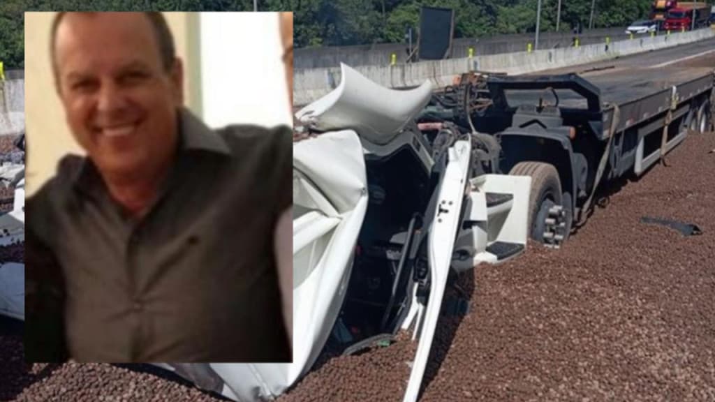 Identificado caminhoneiro que morreu após acidente na área de escape da BR-376, entre SC e PR