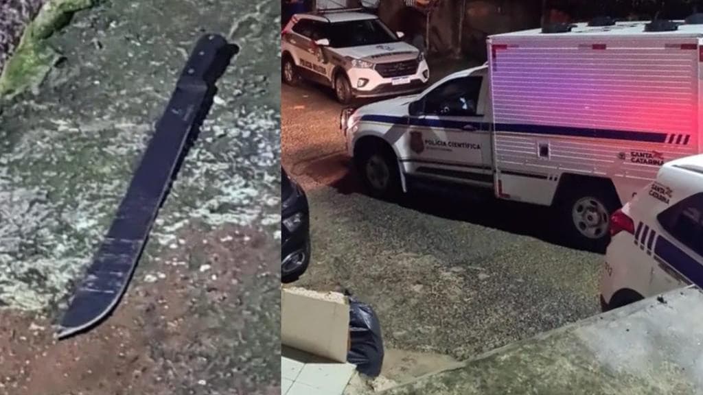 Homem tenta matar irmão com facão e morre em confronto com a PM, em Camboriú