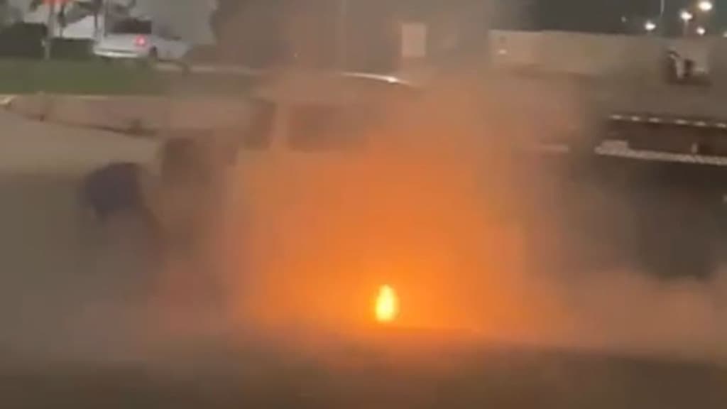 TIJUCAS: Mulher com crianças no colo escapa de incêndio em carro