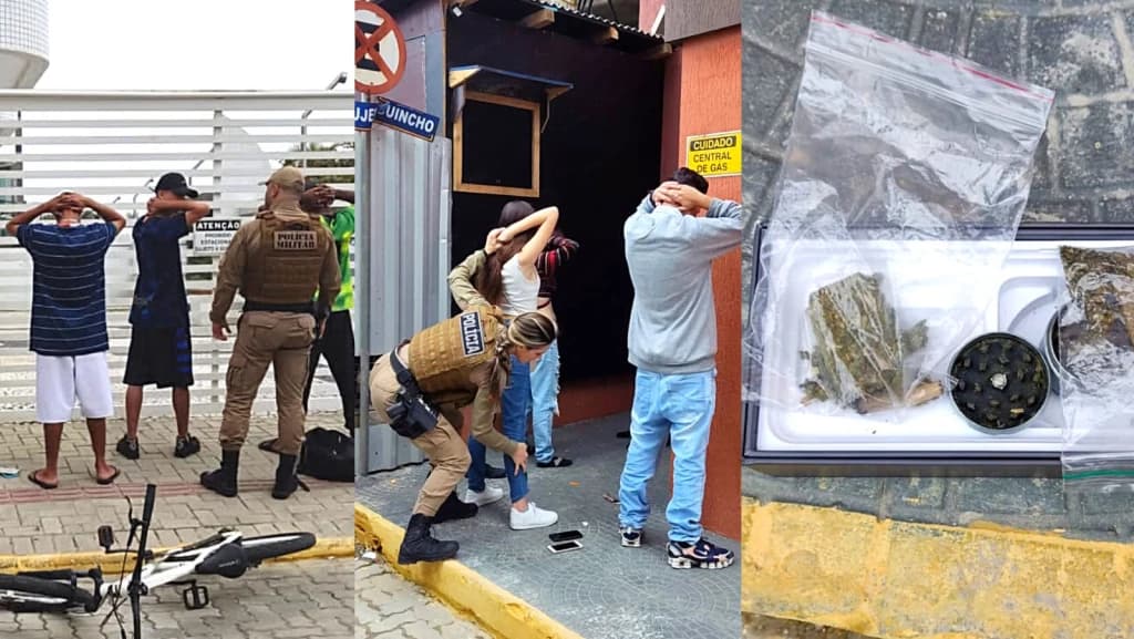 Sem trégua: PM segue “caça às drogas” no calçadão de Itapema