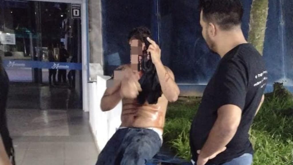 Homem leva pedrada no rosto ao reagir a assalto em Itapema
