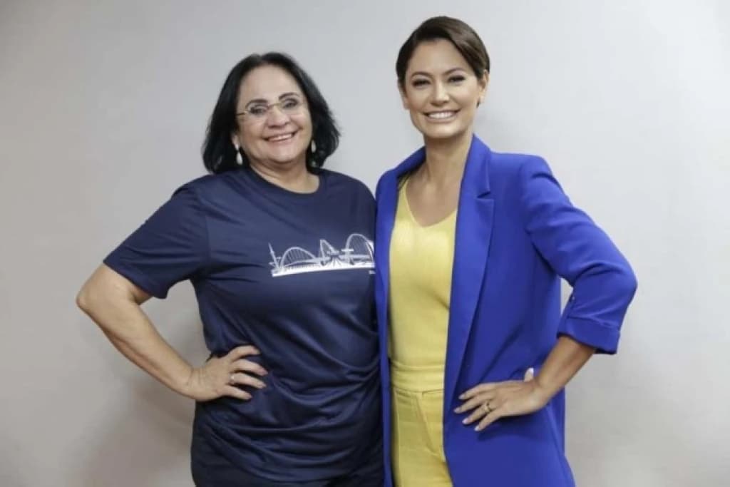Michelle Bolsonaro e Damares Alves cumprem agenda em Balneário Camboriú