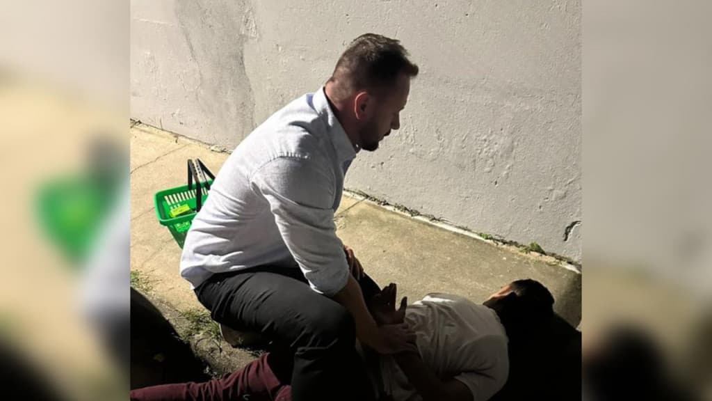 Ladrão é imobilizado por comerciante após furtar supermercado