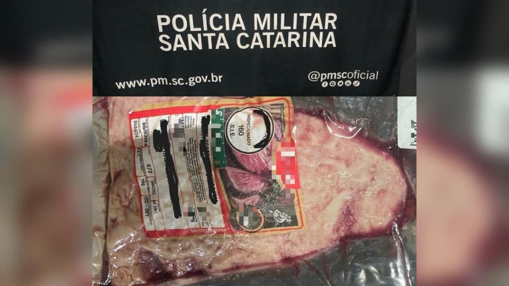 Morador de rua é preso após furtar picanha em supermercado de Itajaí