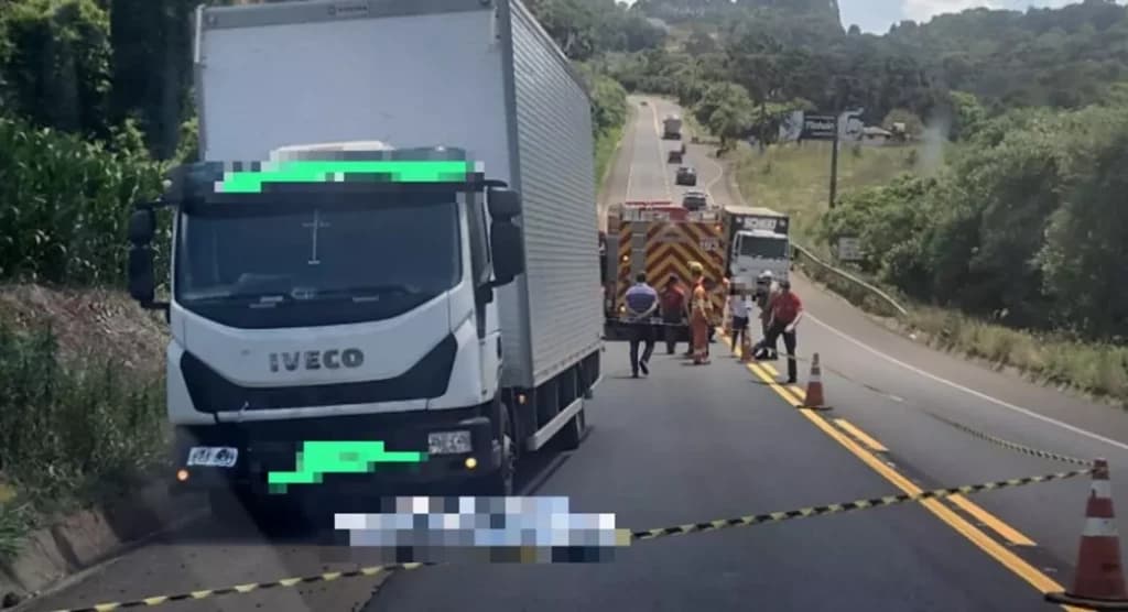Trabalhador morre atropelado por caminhão na SC 135