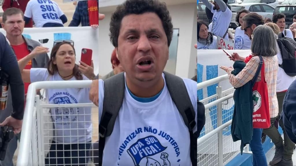 Protesto do MST, PT e PSOL em Florianópolis termina em confusão e spray de pimenta