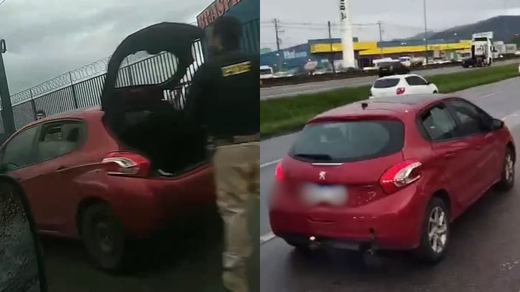 “Logo cedo”: vídeo mostra “peladão” dormindo na BR-101 em SC