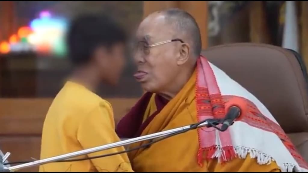 Vídeo em que Dalai Lama pede que criança “chupe” sua língua viraliza e causa revolta