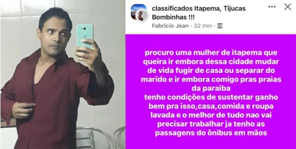 Homem procura loucamente por namorada em Itapema: “ofereço vida de luxo”