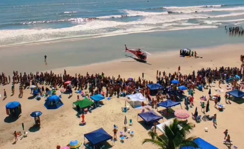 VÍDEO: Helicóptero Arcanjo socorre idoso com parada cardiorrespiratória em Itapema