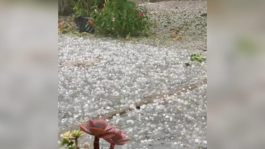 Chuva de granizo assusta moradores e deixa Florianópolis branquinha