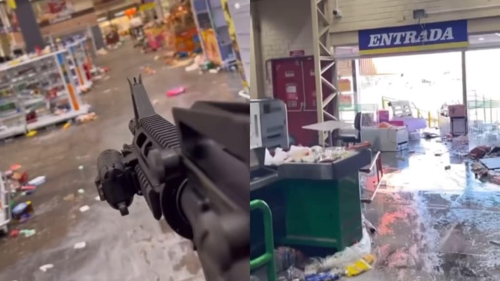 VÍDEO: Famintos, moradores saqueiam supermercado em Porto Alegre