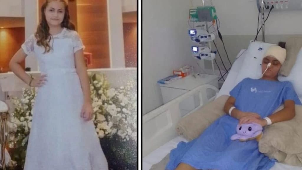 Família pede ajuda para jovem de 13 anos que luta contra câncer cerebral invasivo