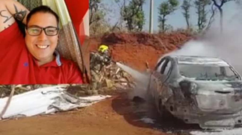 Diretor de escola é encontrado carbonizado em porta-malas de carro