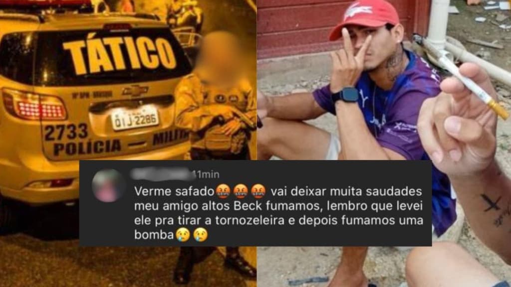 Amigos de criminoso morto em Itapema atacam a PM: “vermes safados”