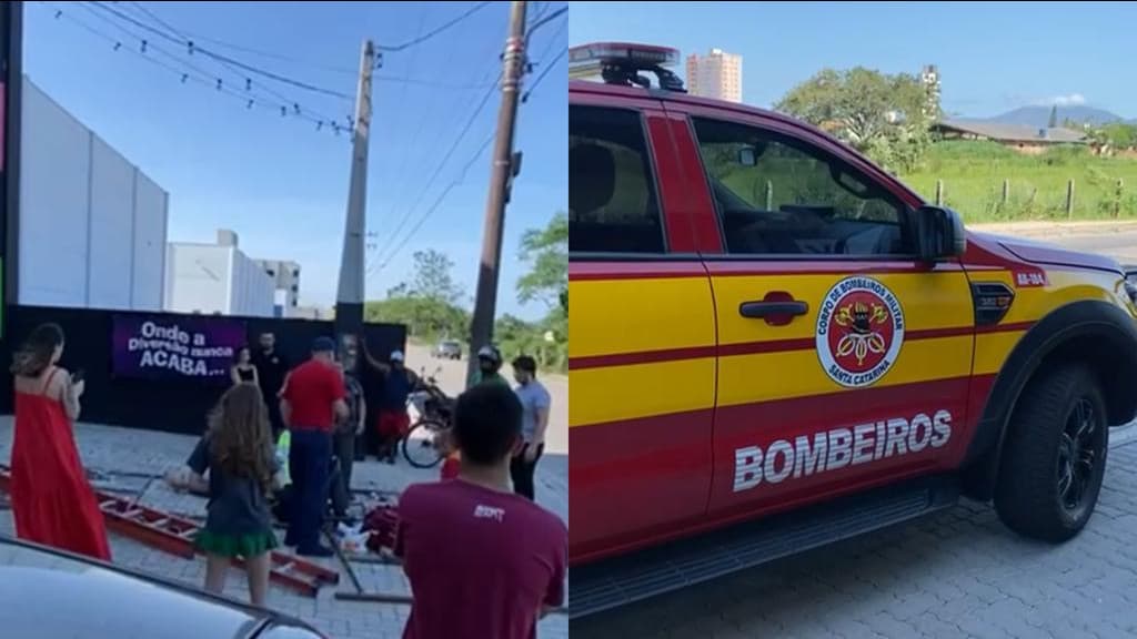 Trabalhador cai de andaime em Tijucas e é resgatado após 30 minutos “no chão”