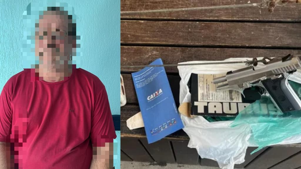 Homem é preso com arma de fogo em posto de combustível na SC-410, em São João Batista