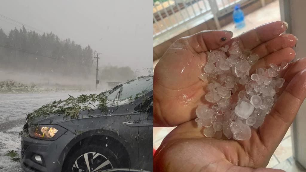 URGENTE: Enxurrada com granizo deixa rastro de destruição em SC
