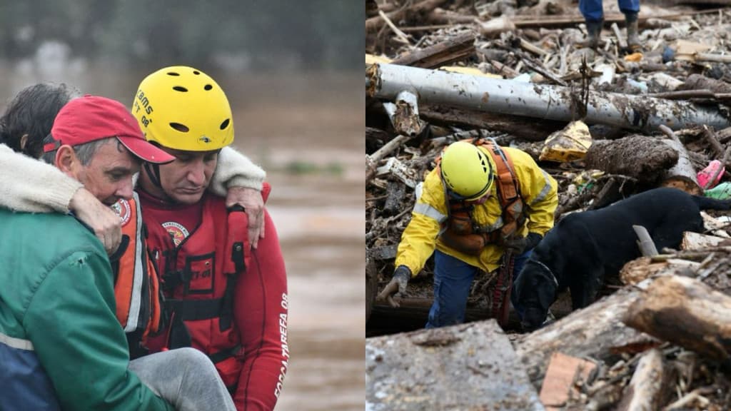 Bombeiros de SC salvam mais de 500 pessoas e 80 animais após chuvas no RS