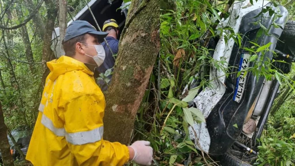 Ação rápida da PM salva a vida de vitima de acidente em Nova Trento
