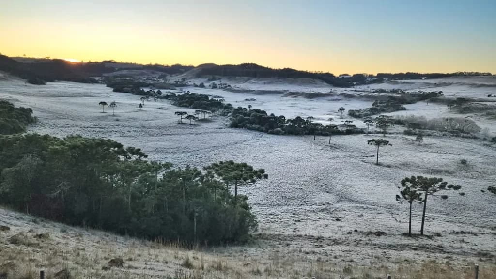Santa Catarina amanhece com temperatura mais baixa do ano