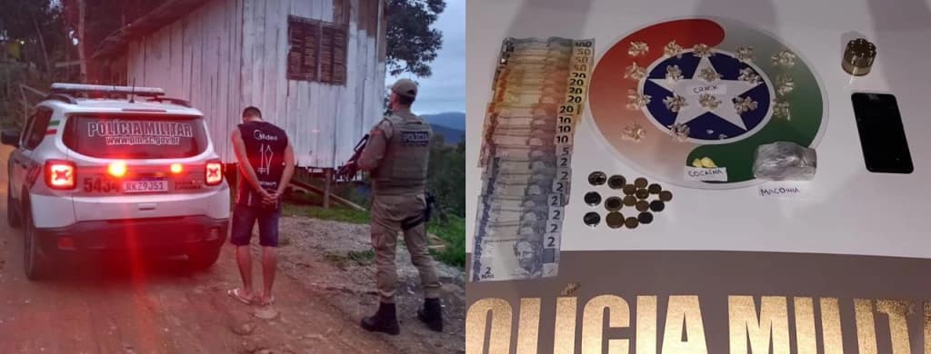 Aos mandos de “Gordona”, traficante se dá mal e é preso em São João Batista