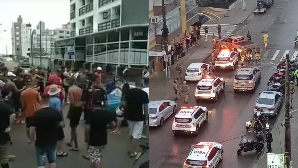 Jovens invadem as ruas de Laguna e provocam um verdadeiro caos: “botaram GM pra correr”