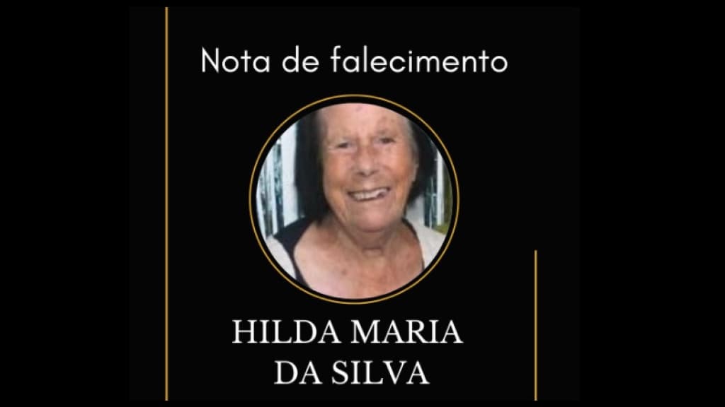 Nota de despedida da senhora Hilda Maria da Silva