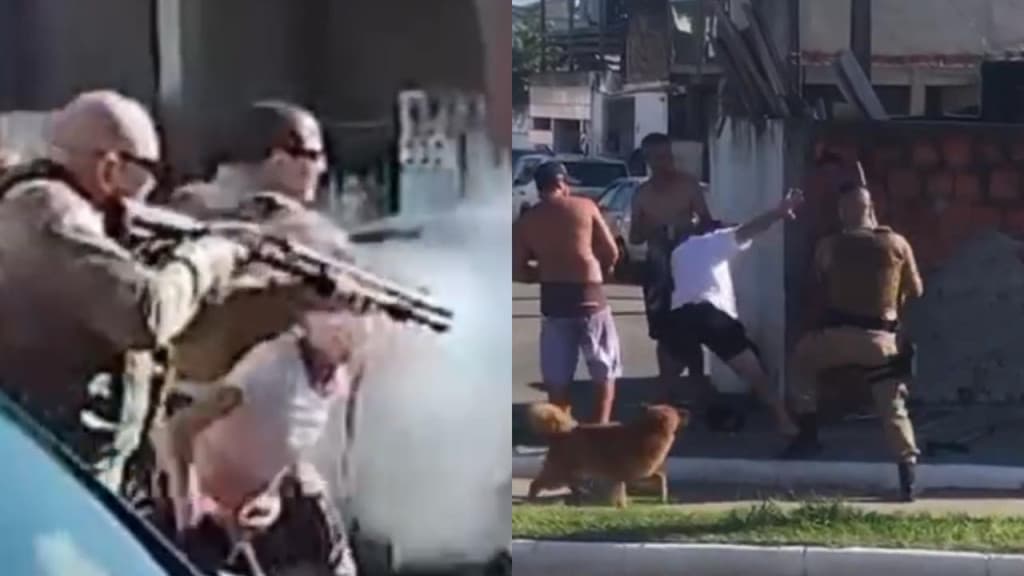 “Tiro, porrada e bomba”: briga de vizinhos termina com policiais atacados e mulher baleada, em Itajaí