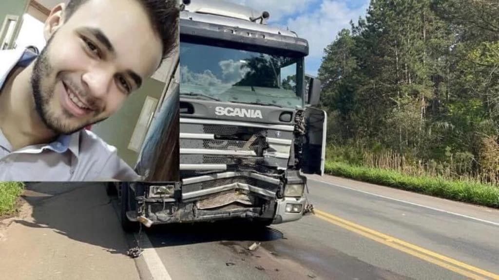 Identificado motociclista que morreu em acidente frontal com caminhão