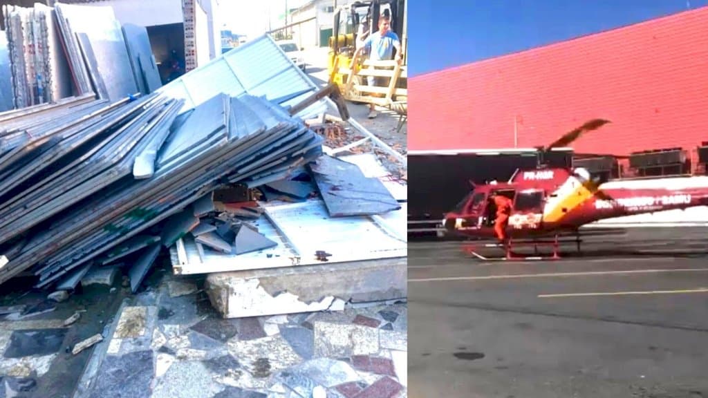 URGENTE: Trabalhador é prensado por chapas de pedra em Tijucas