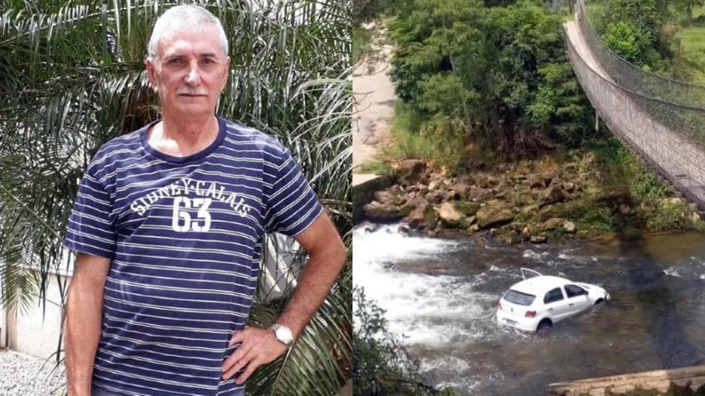 Idoso morre afogado após carro cair dentro de rio em SC