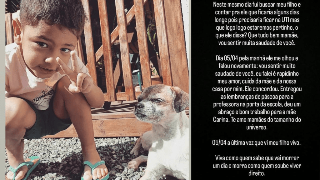A mensagem de Páscoa de mãe de menino morto na chacina de Blumenau