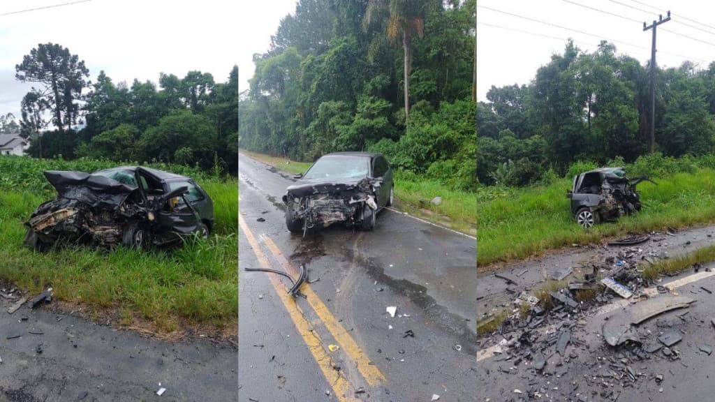 Colisão frontal na SC-350 deixa homem morto