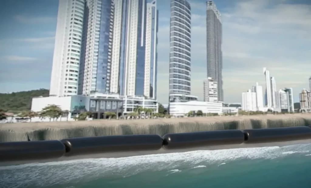 Balneário Camboriú aposta em geotubos para conter formação de “degrau” em praia