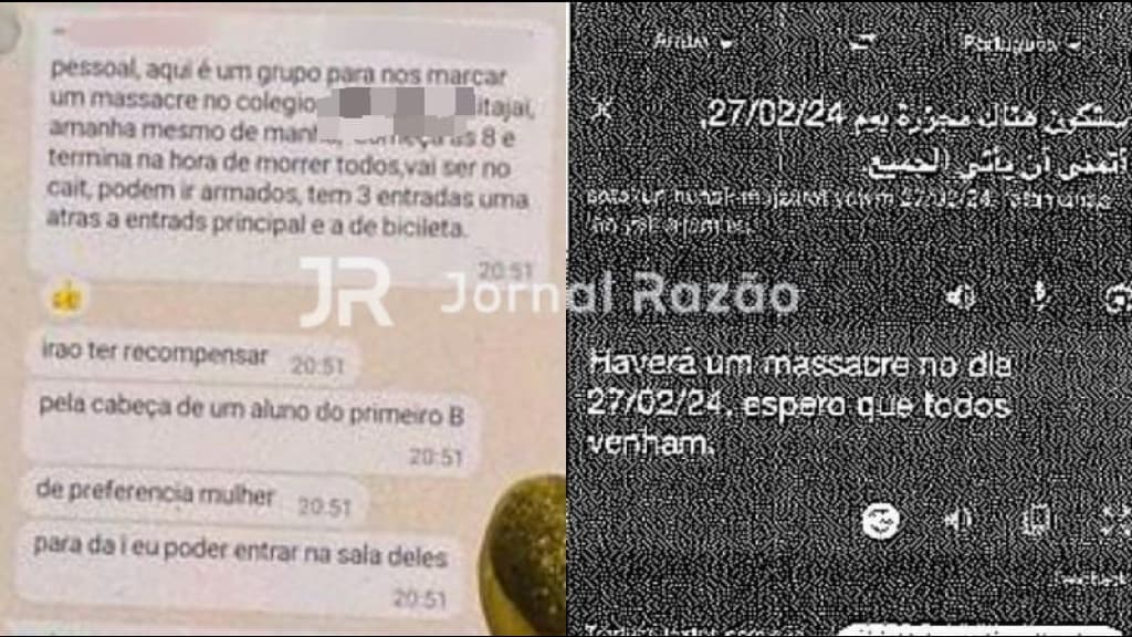 Adolescente de 14 anos é detido após ameaçar matar alunos em escola de Itajaí
