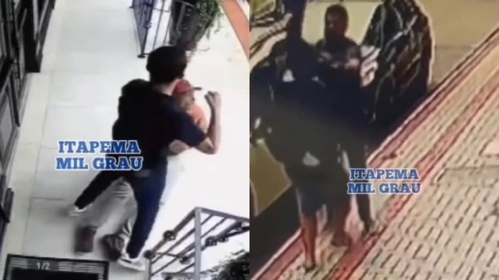 Homem leva soco após tentar roubar celular em Itapema