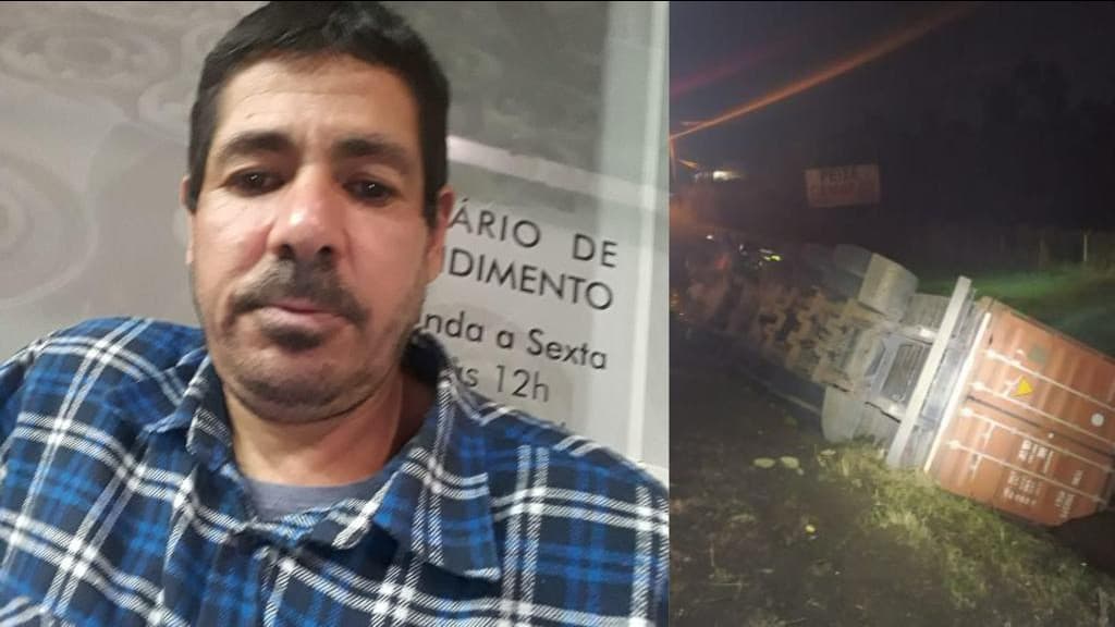 Caminhoneiro morre após caminhão tombar na BR 101, em Balneário Piçarras