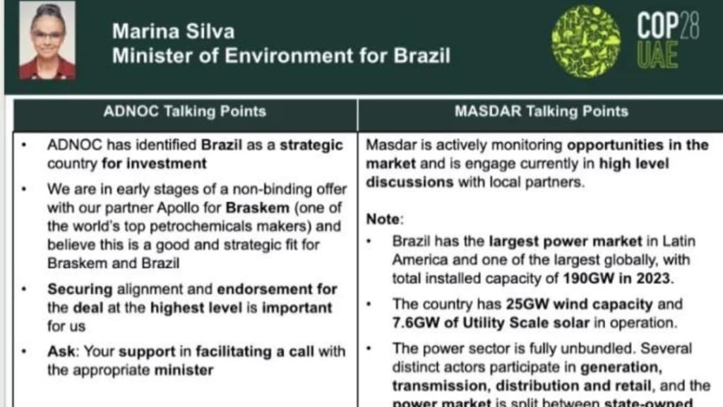Escândalo na “Cúpula do Clima” envolve o Brasil e documentos vazados