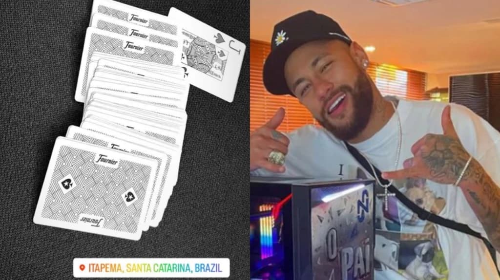 Após pousar em Porto Belo, Neymar curte carteado em Itapema