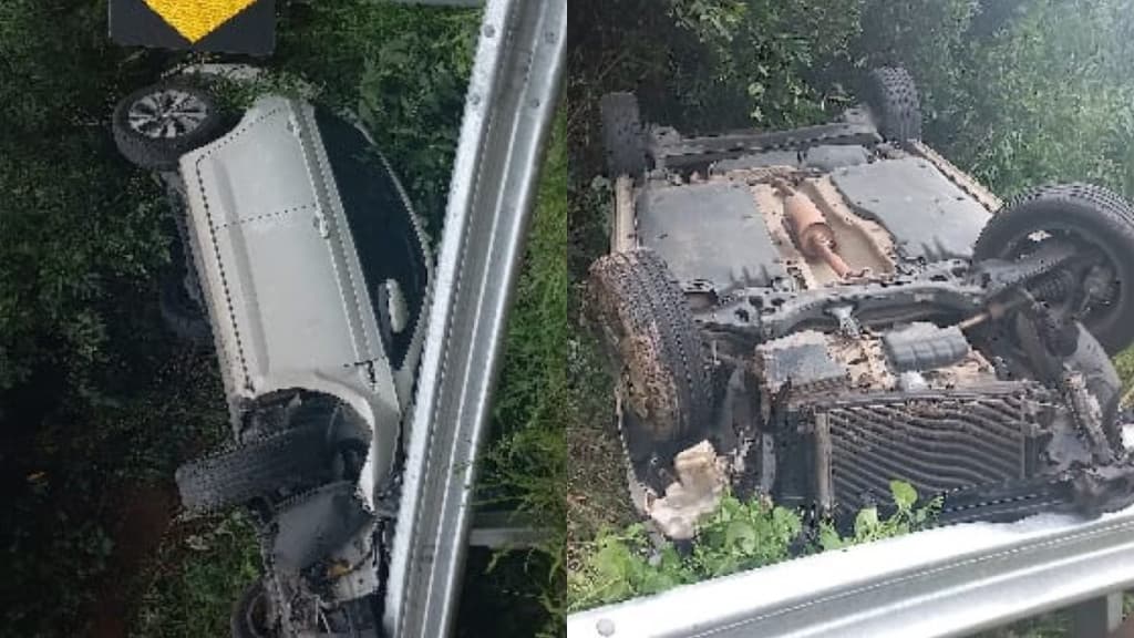 Motorista capota carro em Bombinhas após passar mal ao volante