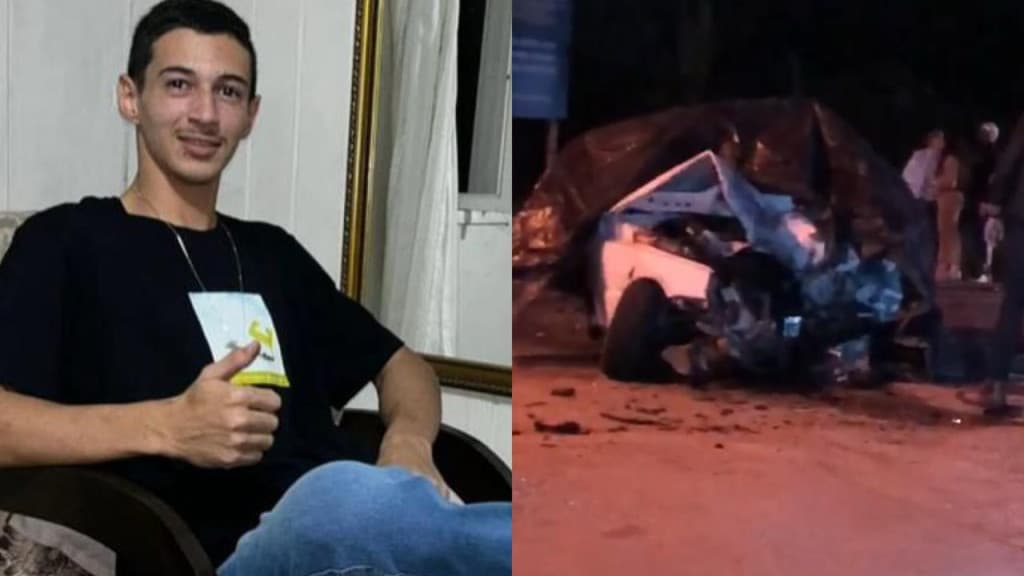 Jovem morre após colisão frontal entre dois veículos