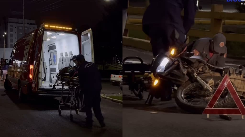 Acidente gravíssimo deixa motociclista ferido em SC