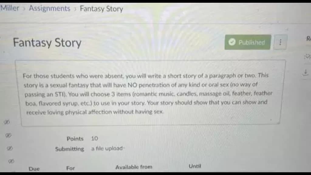 Atividade escolar com tema “fantasia sexual” revolta pais e responsáveis