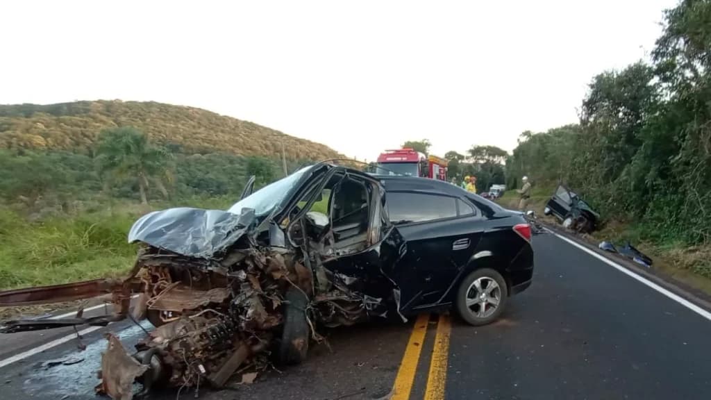Homem e bebê de 4 meses morrem após grave acidente na SC-480